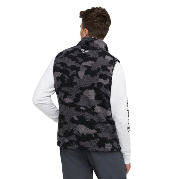 NWT Champion Camo Cozy High Pile Vest, Script Logo - Picture 5 of 8